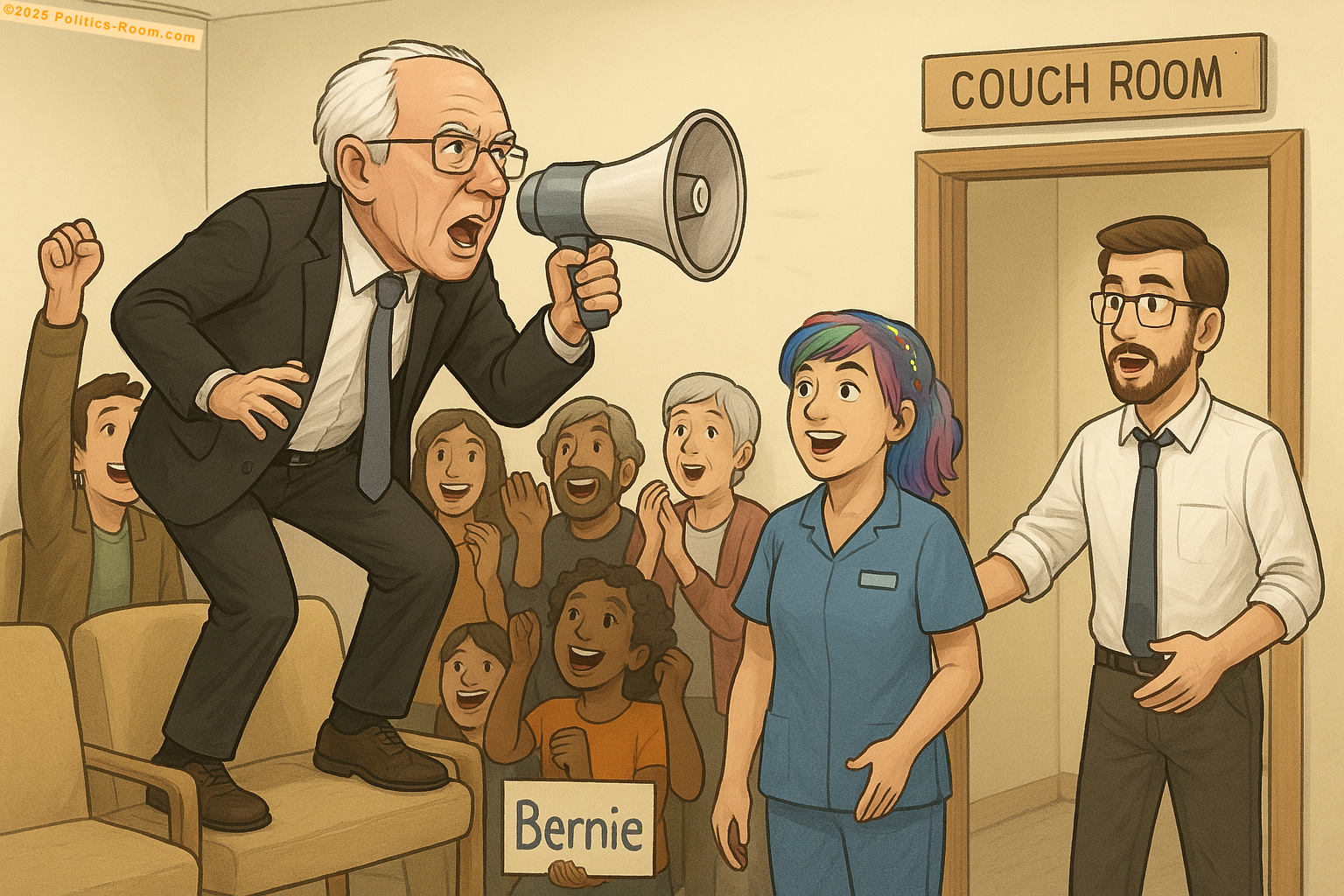 Bernie in the Reception Room