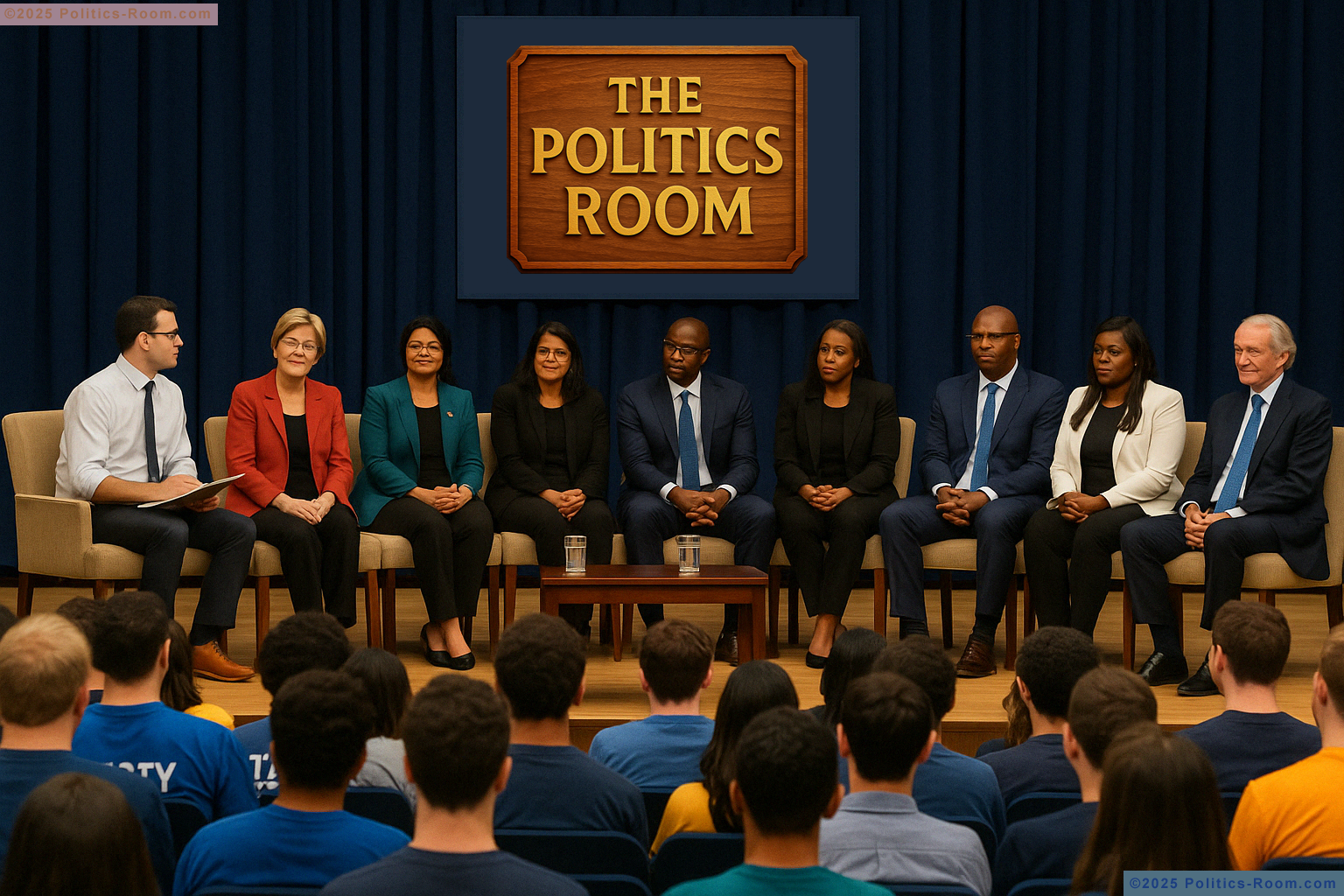 Dr. Marcus Bennett in 'Couch Room' with Lias Murkowski at a Town Hall.