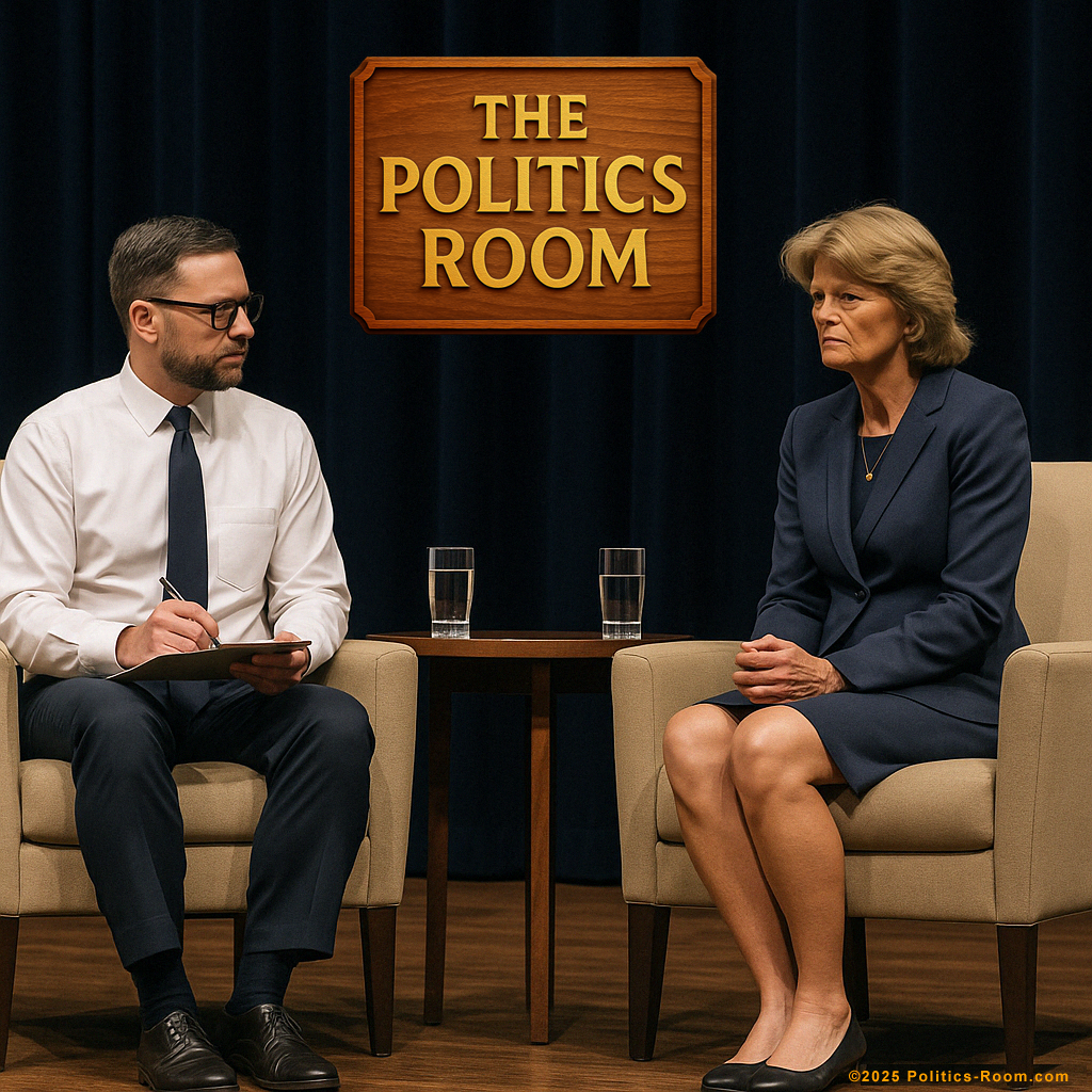 Dr. Marcus Bennett in 'Couch Room' with Lias Murkowski at a Town Hall.